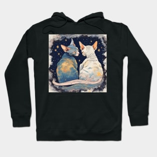 Sphynx Cat Platonic Soulmates Like A Normal Friendship, But Cooler Funny Quote with Best Friend Hoodie